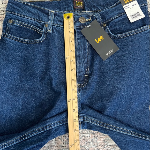 NWT Lee Loose Fit Straight Leg Men’s Jeans 30x32 Blue Denim Cotton - Picture 14 of 16